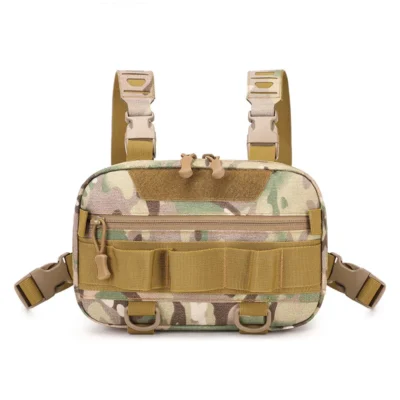 Men's Chest Bag Tactical Fishing Vest Backpack Travel Waterproof Molle Nylon Climbing Camping Backpacks Outdoor Rig Fanny Pack
