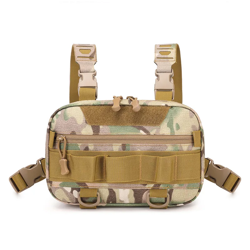 Men's Chest Bag Tactical Fishing Vest Backpack Travel Waterproof Molle Nylon Climbing Camping Backpacks Outdoor Rig Fanny Pack