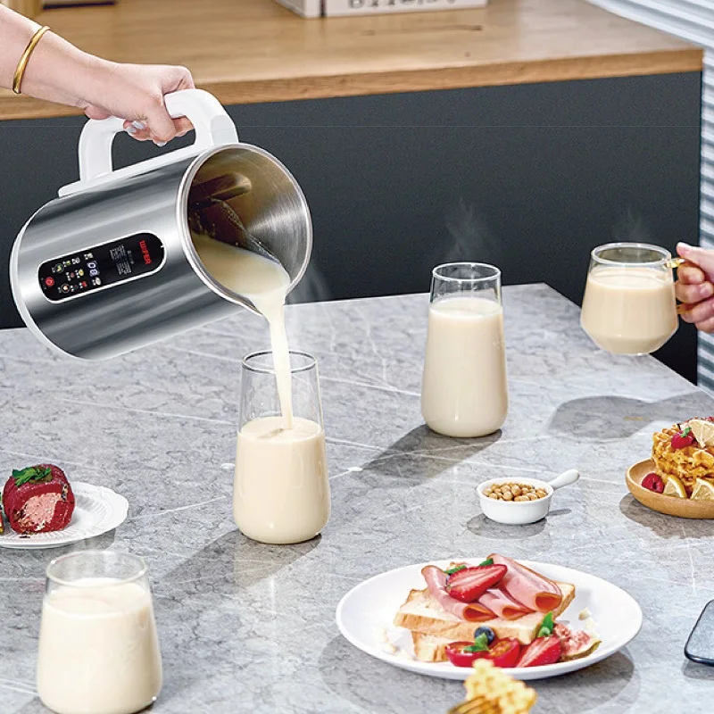 110V/220V Soy Milk Machine Electric Juicer Multifunctional Wall Breaking Machine Kitchen Auto Heating Rice Paste Machine 1200ml