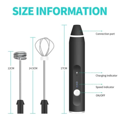 Portable Electric Milk Frothers Handheld Blender Cappuccino Cream Egg Beater Food Blender USB Mini Coffee Maker Whisk Mixer