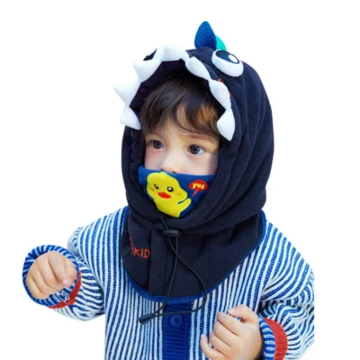Kids Winter Fleece Warmer Balaclava Cap Thermal Tactical Military Helmet Windproof Full Face Mask Cover Ski Beanies For Boy Girl