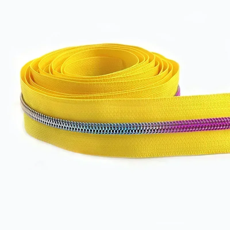 2/5/8/10M 5# Meetee Sewing Nylon Zipper Tape Clothes Zippers Puller Head Bag Jacket Zip Coil Closure Replace Repair Accessories