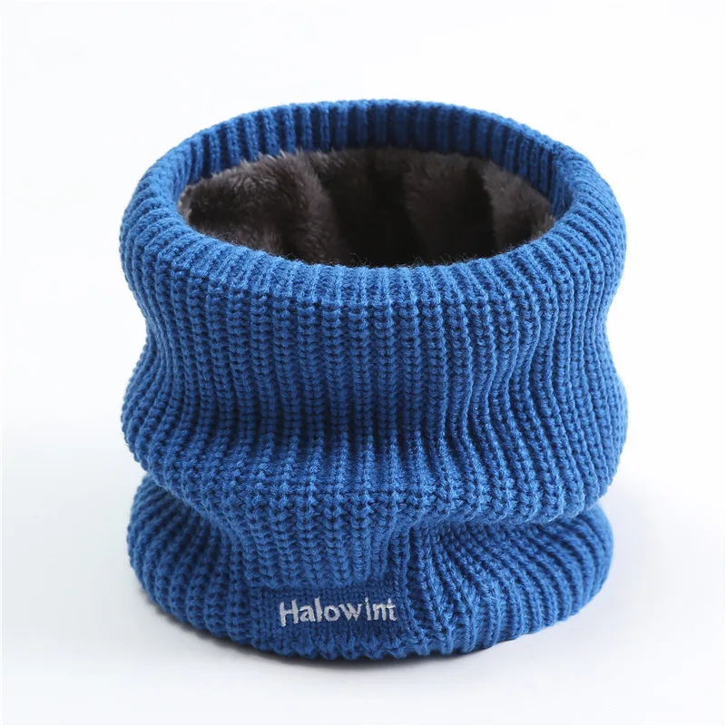 Fashion Unisex Cashmere Plush Warm Winter Ring Scarf Women Men Knitted Full Face Mask Snood Neck Scarves Bufanda Thick Muffler