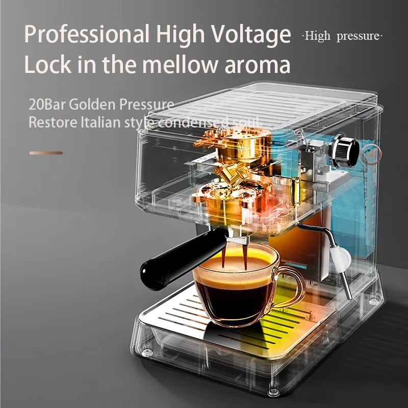 Profession Coffee Maker 20Bar Automatic Espresso Machine with Milk Frother - One Touch for Latte/Cappuccino/Americano