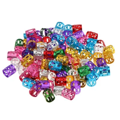 Factory Sale Golden Silver Dreadlock Hair Beads Adjustable Hair Ring Braid Cuff Clip For Hair Accessories Extensions Beauty Tool