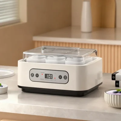 Automatic Yogurt Maker with 6 Cup Professional Adjustable Temperature Time Yogurt Maker Multi-functional Ice Cream Pudding Maker