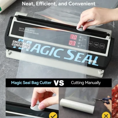 MAGIC SEAL MS175 Vacuum Sealer Machine For Sous Vide Food Plastic Bag Sealer Kitchen Packer Household Sealing Pakaging Machine