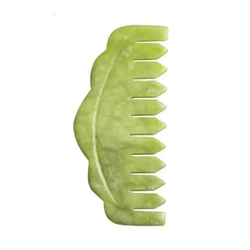 Natural Green Xiuyu Gua Sha Board Jade Stone Massager For SPA Acupuncture Body Scraping Gouache Scraper Facial Beauty Tool