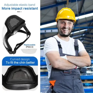 Alternative view of Security protection Shield Transparent Full Face Mask Kitchen Anti-splash Safety Glasses Shield Windproof Anti-Fog Head Cover