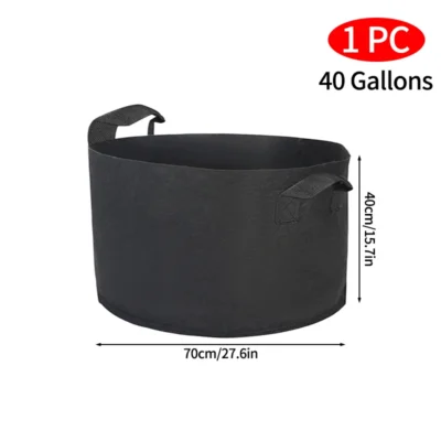 2-50 Gallons Plant Grow Bags Felt Potato Strawberry Planting Bag Garden Vegetable Seedling Bag Nursery Pot Gardening Accessories