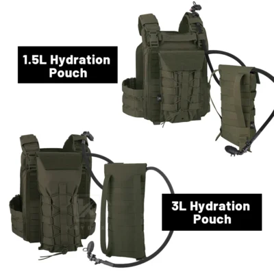 KRYDEX 500D Tactical 1.5L 3L Water Bladder Pouch Modular 100 50 Oz Hydration Carrier MOLLE Pack Bag Pouch Hunting Outdoor Gear