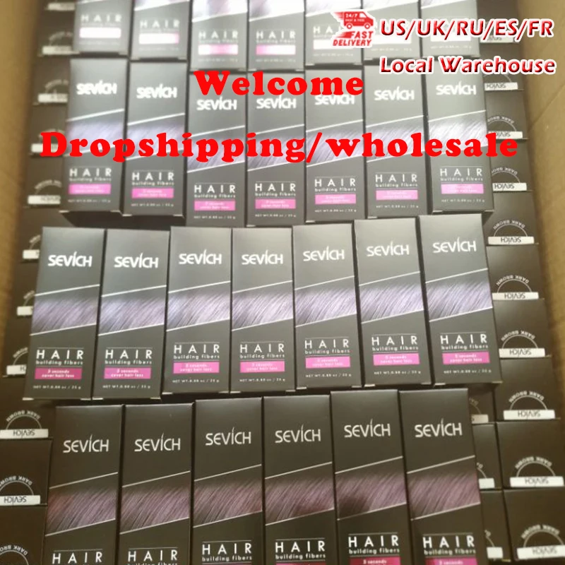 Sevich 500g Refill Hair Fiber Anti Hair Loss Product 10Color Keratin Instant Hair Growth Fiber Refill Hair Building Fiber Powder