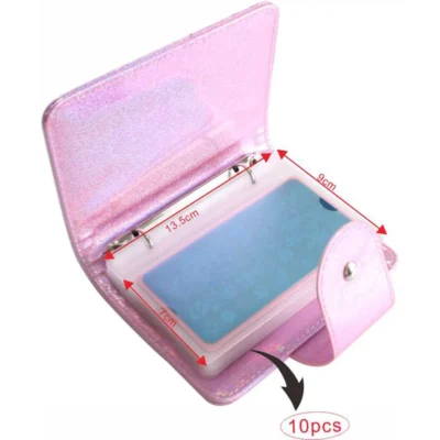 10Pcs Nail Stamping Plate Holder Case Inner Pages 6*12cm/9.5*14.5cm Nails Art Template Album Storage Bag Nail Art Sticker