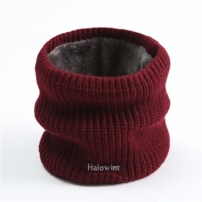 Fashion Unisex Cashmere Plush Warm Winter Ring Scarf Women Men Knitted Full Face Mask Snood Neck Scarves Bufanda Thick Muffler
