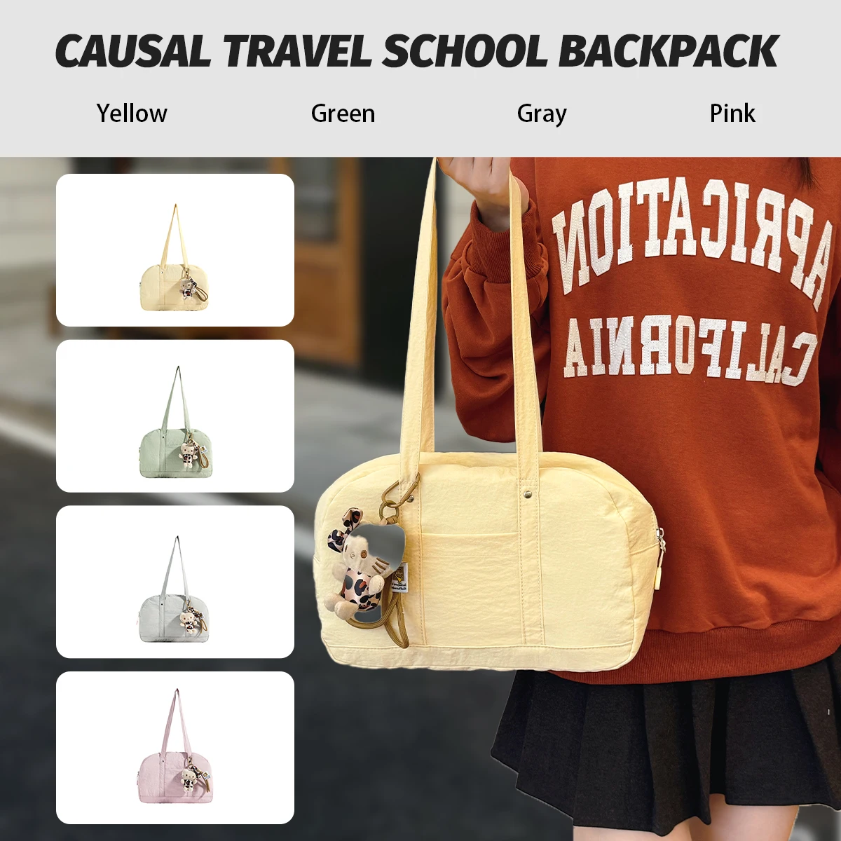 Lightweight Short-Distance Travel Bag, Women's Sports Yoga Bag, Training Fitness Bag, Men's Storage Crossbody Bag, Versatile Commuter Bag, Cute Shopping Student Class