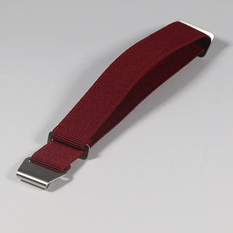 60s French Troops Parachute Bag Elastic Watch Strap 20mm 22mm Nylon Watchbands Man's Universal Smart Watch Fabric Wristband