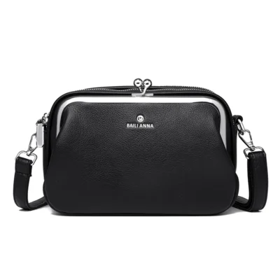 Elegant Shoulder Bag for Women Soft Leather Crossbody Bags Designer Multiple Pockets Messenger Bag Ladies Purses and Handbags