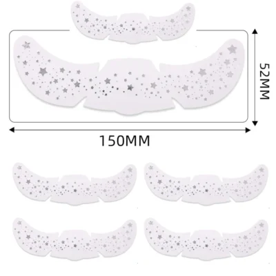 6Pcs/Set Glitter Skincare Freckles Face Tattoo Sparkle Temporary Tattoo Bow Love Kiss Makeup Patch Valentine's Day Face Tattoo