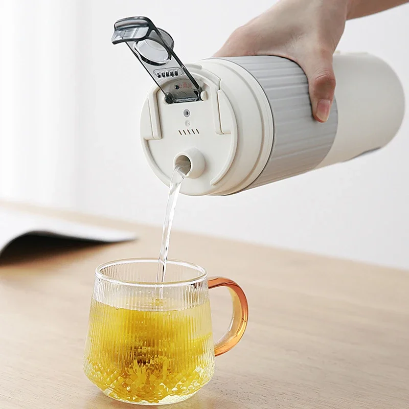 650ml Portable Electric Kettle Travel Boil Water Cup Thermo Pot Smart Teapot Temperature Adjustment Kettle Heating Cup 220V