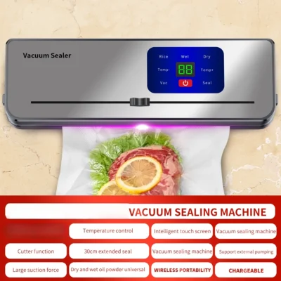 Vacuum sealing machine, portable USB rechargeable battery, comes with 10 vacuum bags, for food vacuum preservation