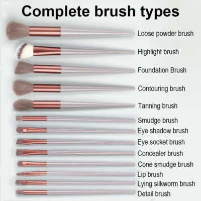 13Pcs Makeup Brushes Set Soft Fluffy Eye Shadow Highlighter Concealers Brush Blush Loose Powder Brush Blending Women Beauty Tool