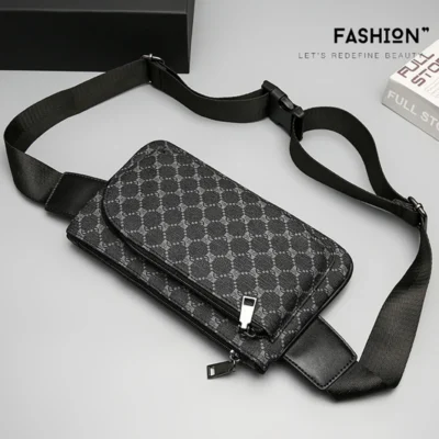 Fashion mini leather men's chest bag crossbody bags sacoches hommes bandolera hombre bolsos para hombre bag for men sling bag