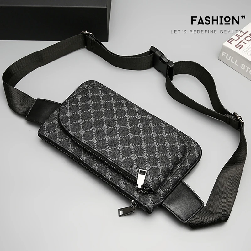Fashion mini leather men's chest bag crossbody bags sacoches hommes bandolera hombre bolsos para hombre bag for men sling bag
