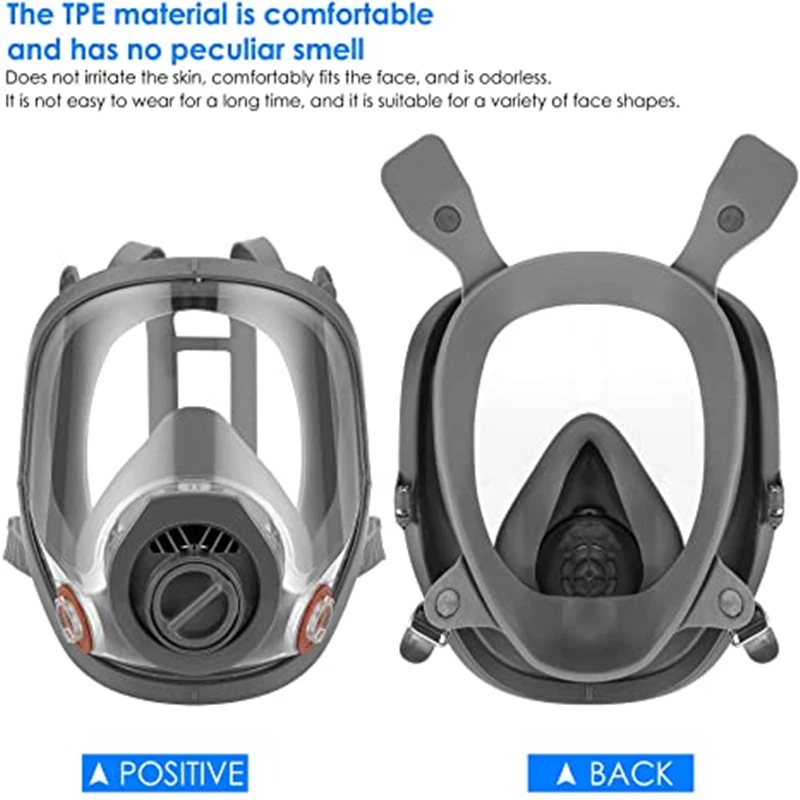6800 Anti-gas full face mask spray paint chemical grinding activated carbon for gas mechanical polishing logging coating welding