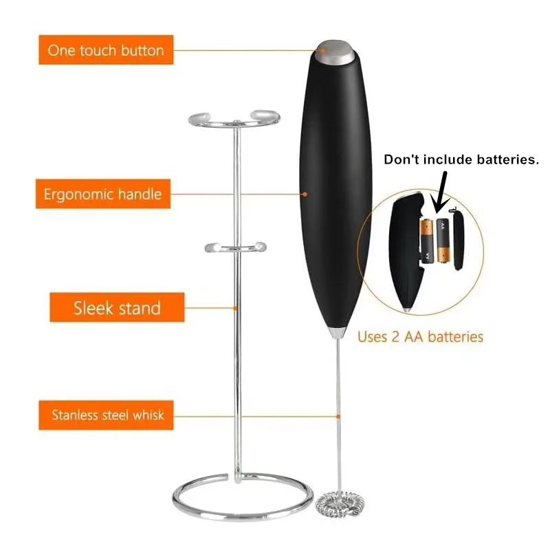 Electric Milk Frother Coffee Mixer Electric Egg Beater Mini Egg Beater Fully Automatic Cream Battery Milk Frother