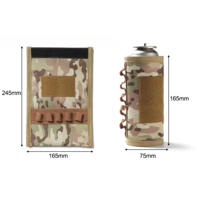 Camping Gas Can Protective Cover Tactical Fuel Cylinder Sleeve Outdoor Gas Tank Canister Storage Bag Case for Hunting