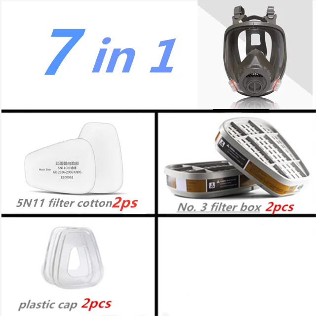 6800 Anti-gas full face mask spray paint chemical grinding activated carbon for gas mechanical polishing logging coating welding