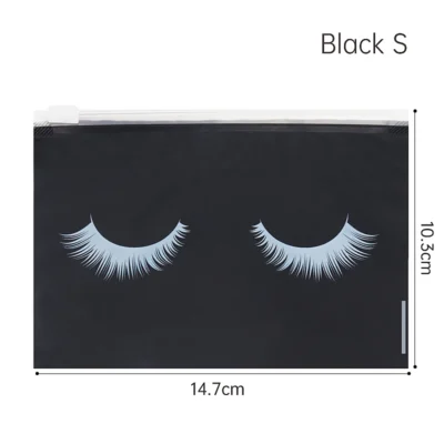 10pcs Eyelash Aftercare Bags With Zipper Toiletry Makeup Pouch Cosmetic Travel Beauty Tool Packaging Lash Extension Supplies