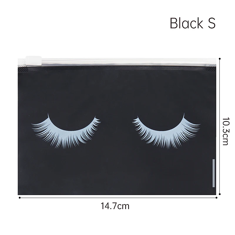 10pcs Eyelash Aftercare Bags With Zipper Toiletry Makeup Pouch Cosmetic Travel Beauty Tool Packaging Lash Extension Supplies
