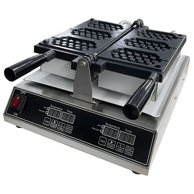 Commercial Kitchen Honeycomb Waffle Iron 3 Waffles On A Stick Waffle Maker Machine 110V 220V