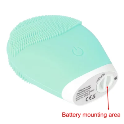 Electric Silicone Facial Cleanser Massager Skincare Tool with Vibration Pore Cleaning Beauty Machine Self-Battery Powered