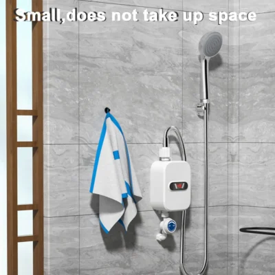 Tankless Water Heater Electric 3500W Instant Shower Heating Kit Electric Hot Water Heating Set for Bathroom Shower Room Toliet