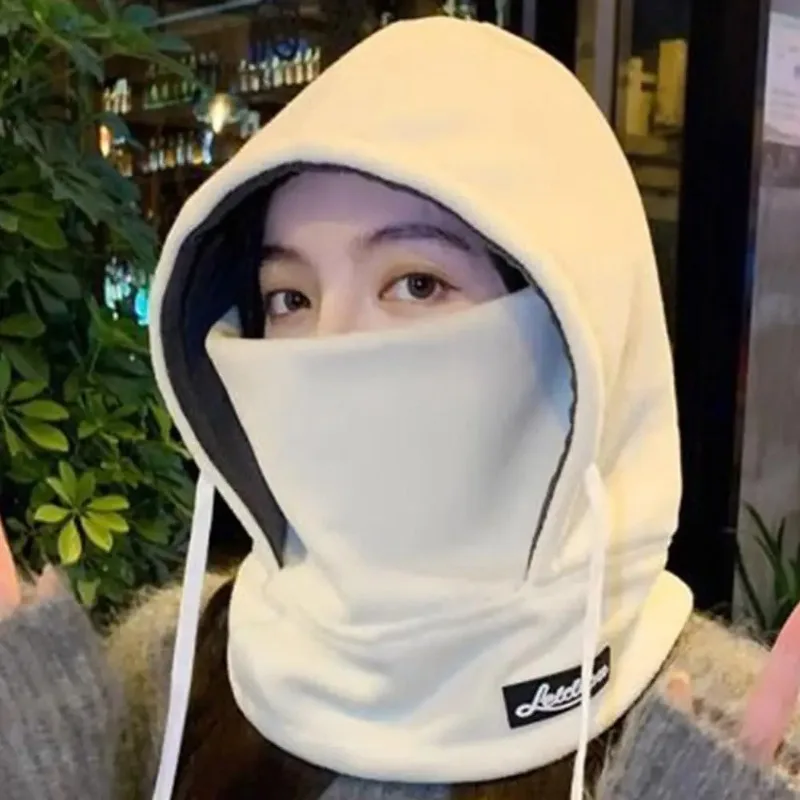 New Winter Full Face Mask Fleece Skiing Balaclava Hat Windproof Winter Warm Plush Neck Warmer Hood Outdoor Thicken Cap