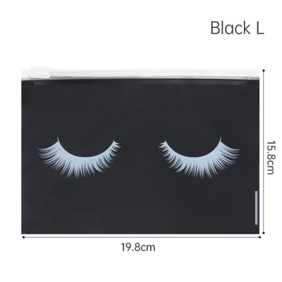 10pcs Eyelash Aftercare Bags With Zipper Toiletry Makeup Pouch Cosmetic Travel Beauty Tool Packaging Lash Extension Supplies