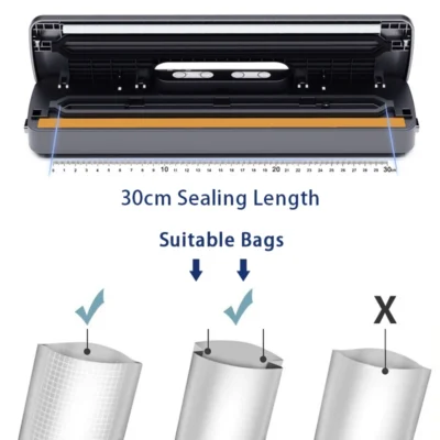 New Electric Vacuum Sealer Home Food Packaging Machine 5mm Heating Width US EU UK AU Plug 110V 220V 240V Automatic Food Sealer