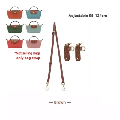 Cow Leather Replacement Crossbody Bag Strap Fit for Longchamp 2025 Mocha Moka mini shoulder strap without punching modification