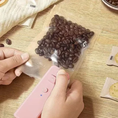 Portable Food Bag Sealing Machine Usb Rechargeable Household Vacuum Kaifeng Integrated Integrated Snack Sealer Kitchen Tools