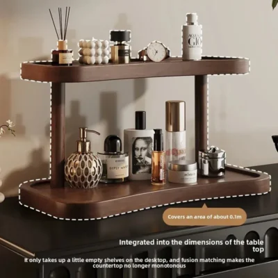 Wooden Cosmetic Organizer Desktop Makeup Storage Box for Perfume Lipstick Jewelry Vanity Table Skincare Jewelry Storage