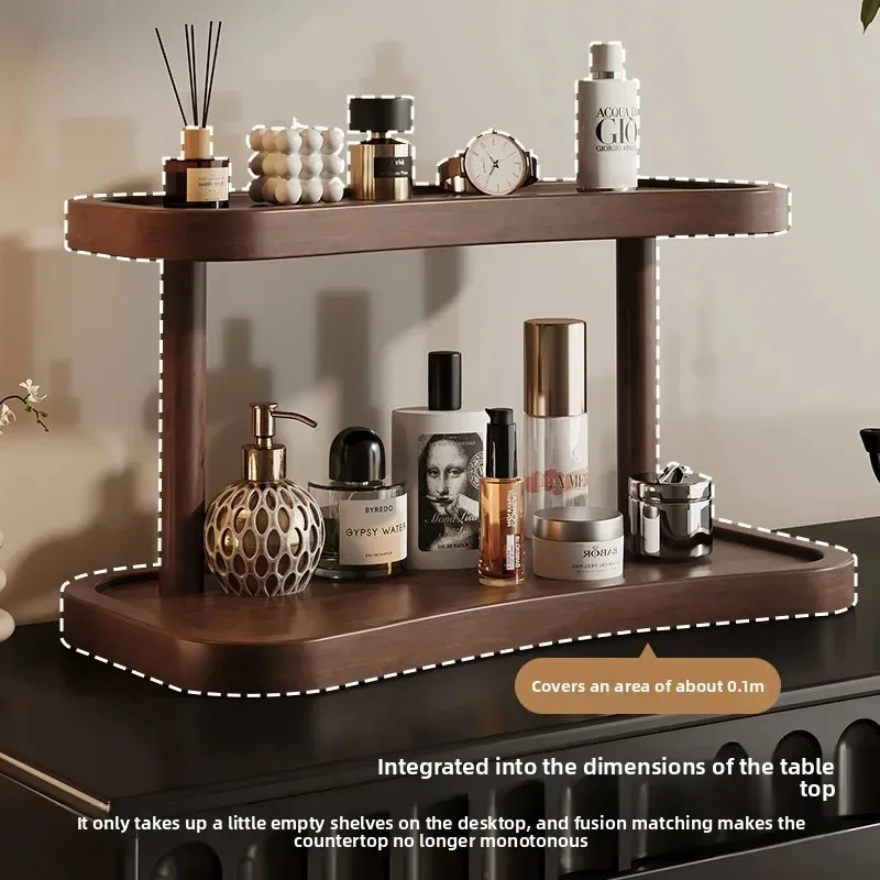 Wooden Cosmetic Organizer Desktop Makeup Storage Box for Perfume Lipstick Jewelry Vanity Table Skincare Jewelry Storage