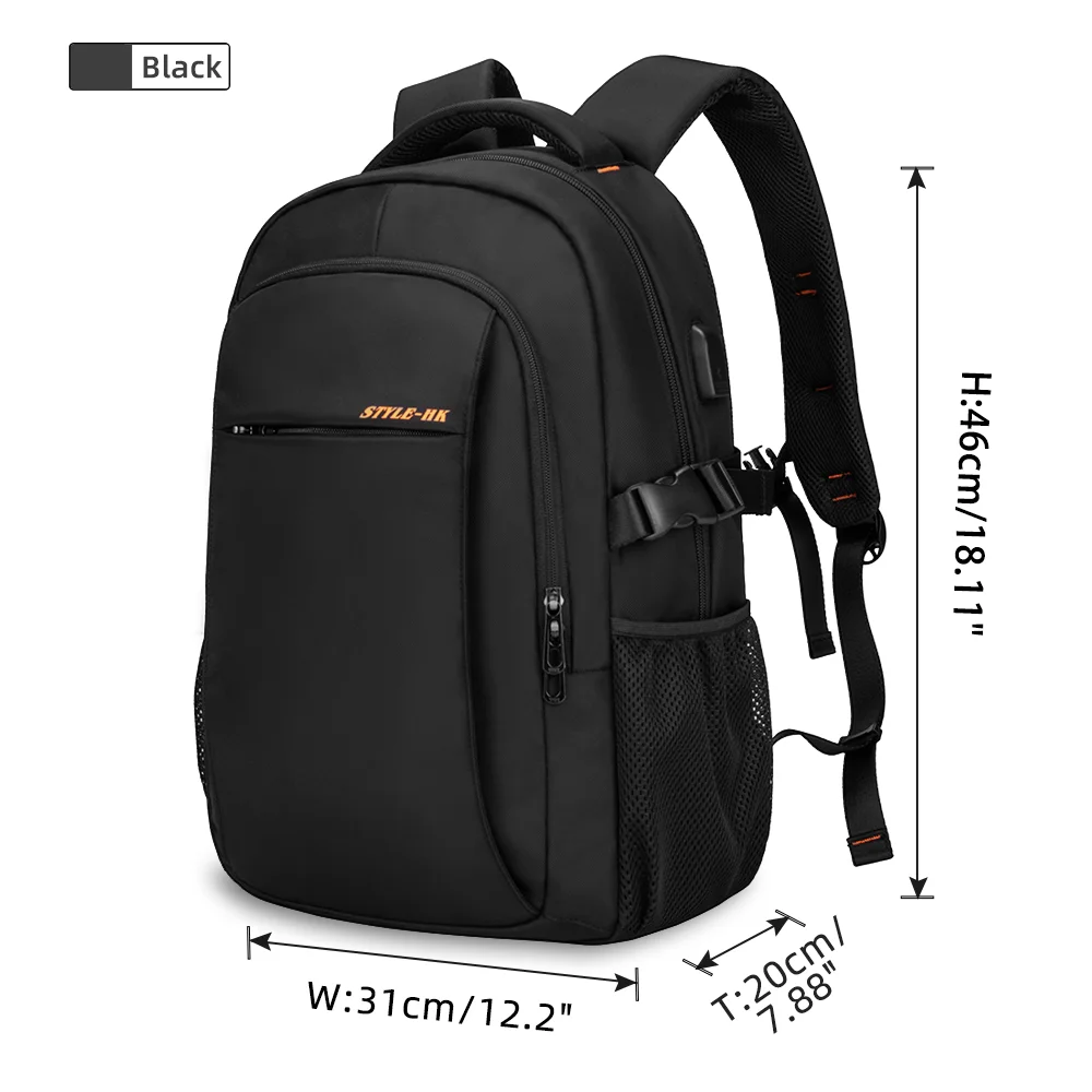 Heroic Knight Multifunctional Men Backpack Fit 15.6” Laptop Fashion Waterproof School Backpack USB Anti-Theft Travel Bag For Man