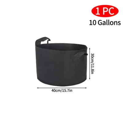 2-50 Gallons Plant Grow Bags Felt Potato Strawberry Planting Bag Garden Vegetable Seedling Bag Nursery Pot Gardening Accessories