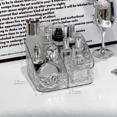 Makeup Storage Organizer Clear Skincare Organiser for Vanity Storage Box for Lipstick Cosmetic Organizer Perfume Holder Home
