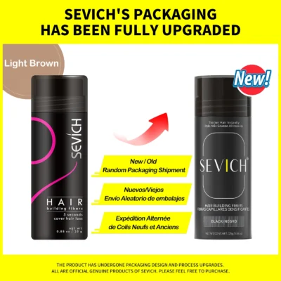 Sevich 25g 10 Colors Keratin Hair Loss Building Fiber Hair Growth Fiber Refill Hair Loss Concealer Blender Hair Care Product