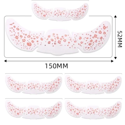 6Pcs/Set Glitter Skincare Freckles Face Tattoo Sparkle Temporary Tattoo Bow Love Kiss Makeup Patch Valentine's Day Face Tattoo