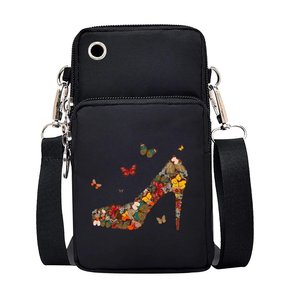 Universal Mobile Phone Bag Iphone 13 Huawei Shoulder Cross-body Package Women Sport Pouch Unisex Arm Wrist Bags Butterfly Print