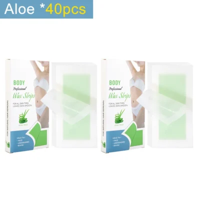 20/40pcs Hair Removal Wax Strips Roll Underarm Wax Strip Paper Waxing Wipe Sticker Beauty Tool for Face Body Leg Arm Hair Remova